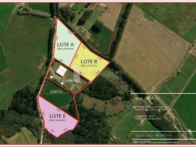 Terreno / Lote para Venda em São José dos Pinhais/PR Área Rural de São José dos Pinhais