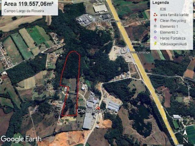 Terreno / Lote para Venda em São José dos Pinhais/PR Campo Largo da Roseira