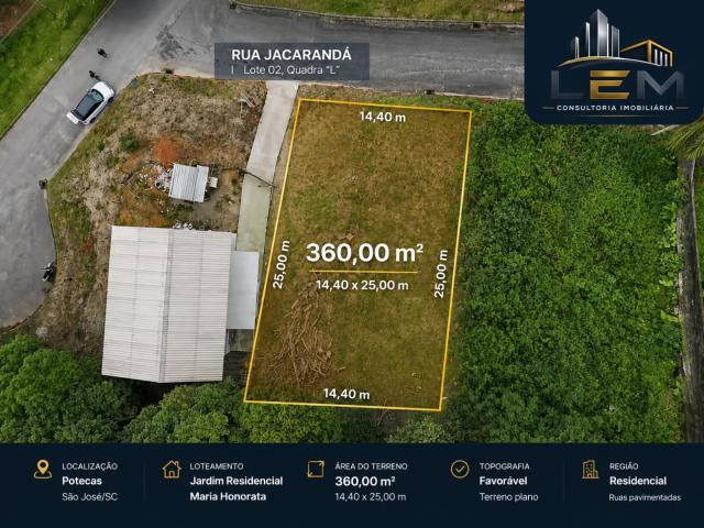 Terreno / Lote para Venda em São José/SC Potecas