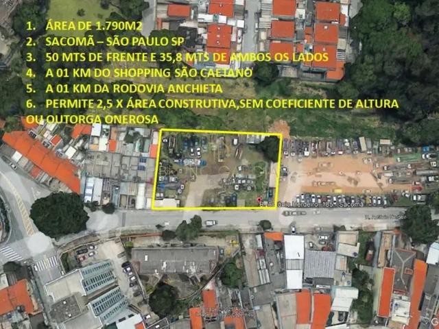 Terreno / Lote para Venda em São Paulo/SP Sacomã