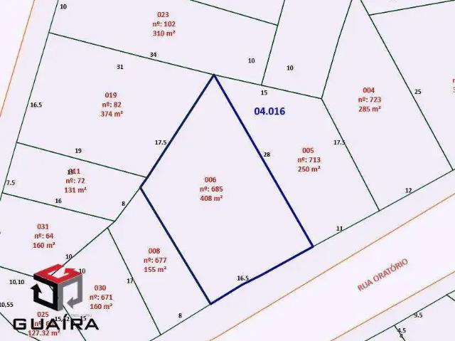 Terreno / Lote para Venda em Santo André/SP Bangú