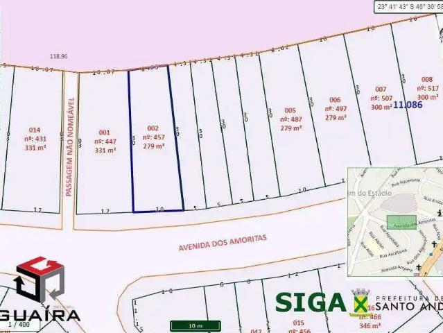 Terreno / Lote para Venda em Santo André/SP Jardim do Estádio