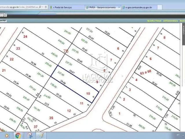 Terreno / Lote para Venda em Santo André/SP Parque das Nações