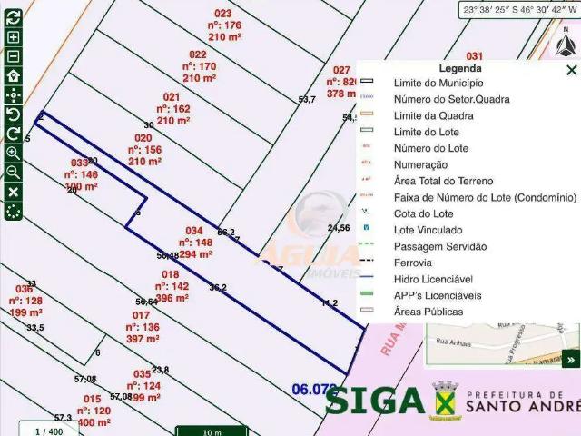 Terreno / Lote para Venda em Santo André/SP Parque das Nações