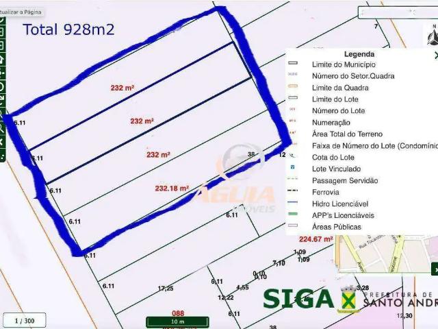 Terreno / Lote para Venda em Santo André/SP Vila Alzira