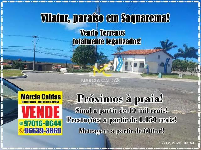 Terreno / Lote para Venda em Saquarema/RJ Vilatur
