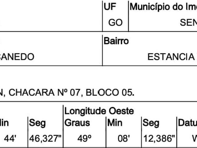Terreno / Lote para Venda em Senador Canedo/GO Estância Vargem Bonita