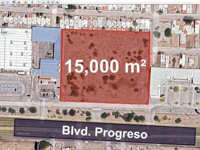Terreno para Plaza, Corporativo o Desarrollo Vertical sobre Blvd. Progreso