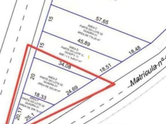 Terreno para venda em Centro de 734.00m²