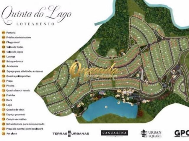 Terreno residencial à venda, 557,59 m², Condomínio Quinta do Lago, Indaiatuba