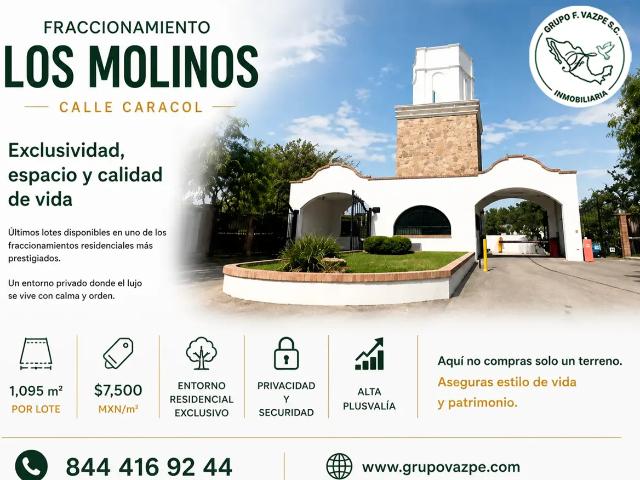 Terreno Residencial en Venta en Los Molinos | 1,095 m² | Exclusividad y Plusvalía ?
