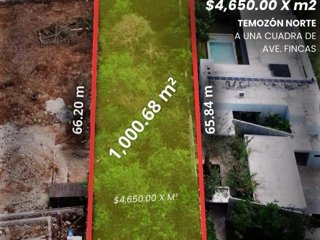 Terreno residencial en venta en Temozon Norte Merida