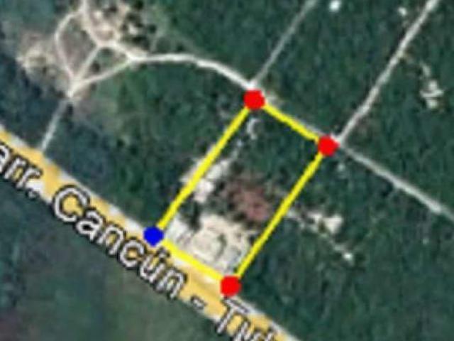 Terreno sobre Carretera Fed. Cancun Tulum. A unos mins de Tulum Country Club