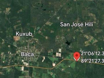 Terreno sobre carretera merida Motul