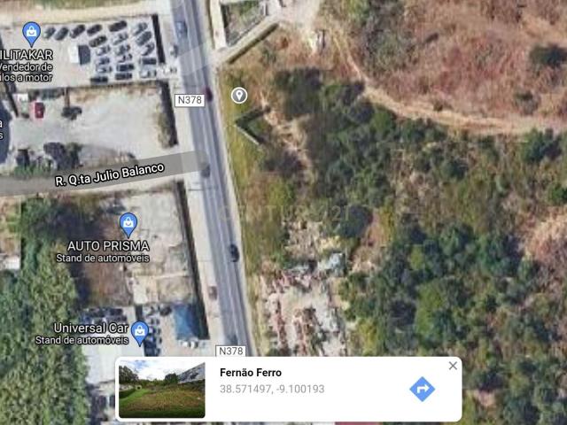 Terreno Urbano 1.520m2 | Estrada Nacional 378 | Fernão Ferro
