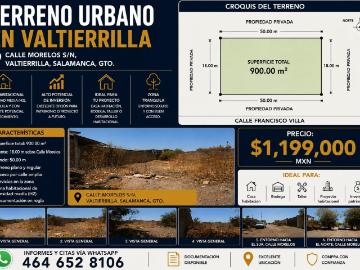 terreno urbano en venta en valtierrilla 900 m²