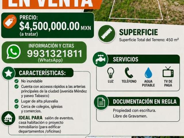 “Terreno urbano en venta ideal para desarrollo de departamentos o comercio”