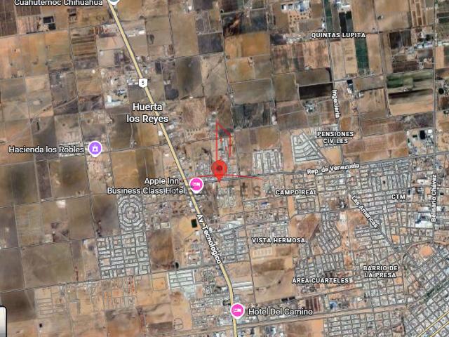 Terreno Venta avenida Venezuela Cuauhtémoc Chihuahua 2,400 por m2 Indter RGC