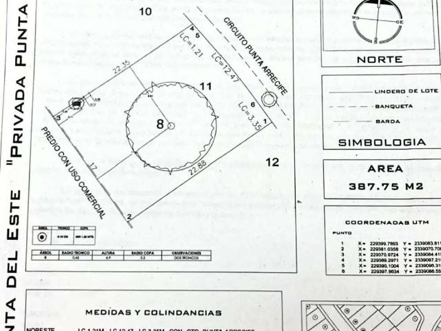 Terreno venta punta arrecife lomas punta del este 387 75 m2