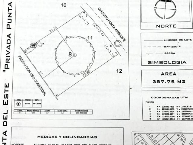 Terreno venta punta arrecife lomas punta del este 387.75 m2