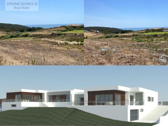 Terreno vista mar, 2390 m2, perto da praia, com projecto aprovado para 2 moradias V4 com piscina comum, podendo passar para apenas1 moradia