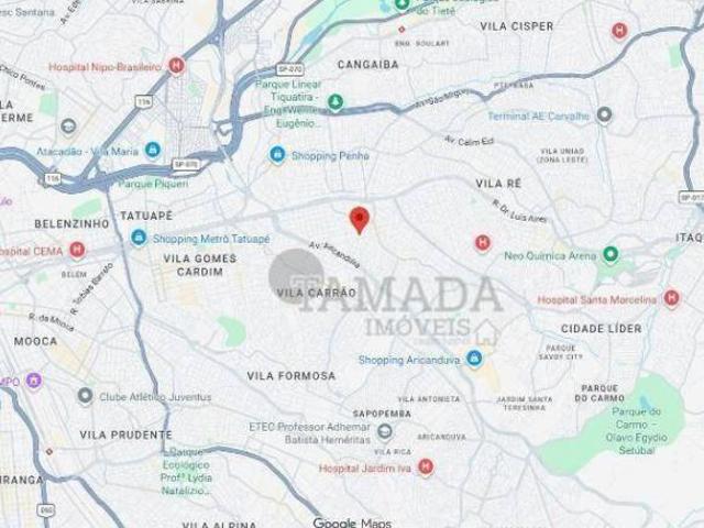 Terreno ZM à venda, 1.161 m² por R$ 3.000.000 Vila Matilde São Paulo/SP