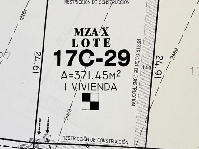 Terreno 17C 29 de 372 m2 en venta en La VISTA BOSQUE REAL