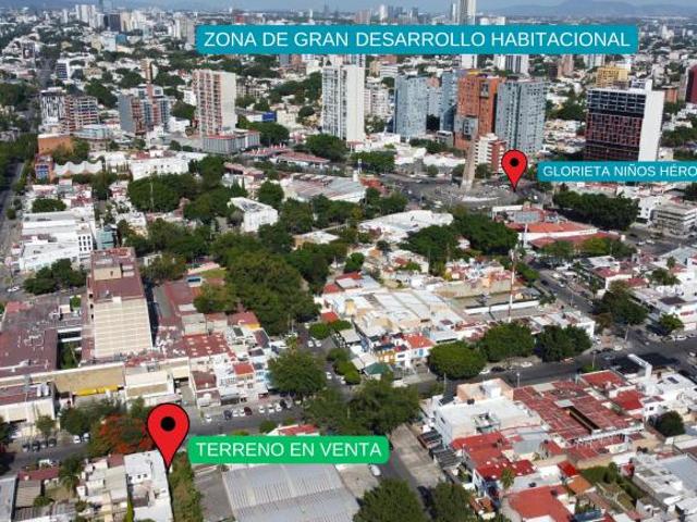 Terreno 1,063 m2 en Colonia Americana de Guadalajara, para Desarrollo Vertical o Uso Mixto