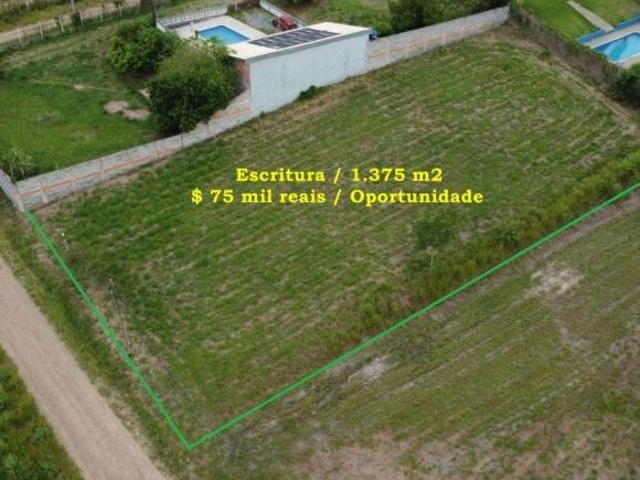Terreno 1.375 m2 Vista p/ Lago Escritura próx cidade Internet luz água