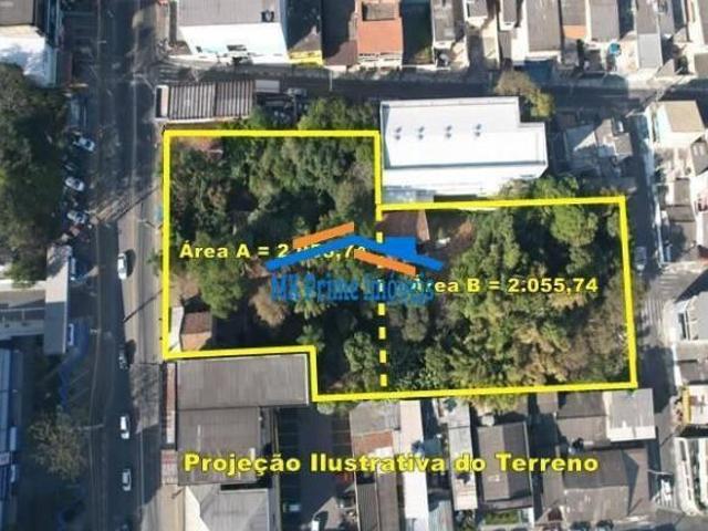 Terreno 2.055 m² de área, 40 mts frente Princ. corredor Com. Carapicuíba