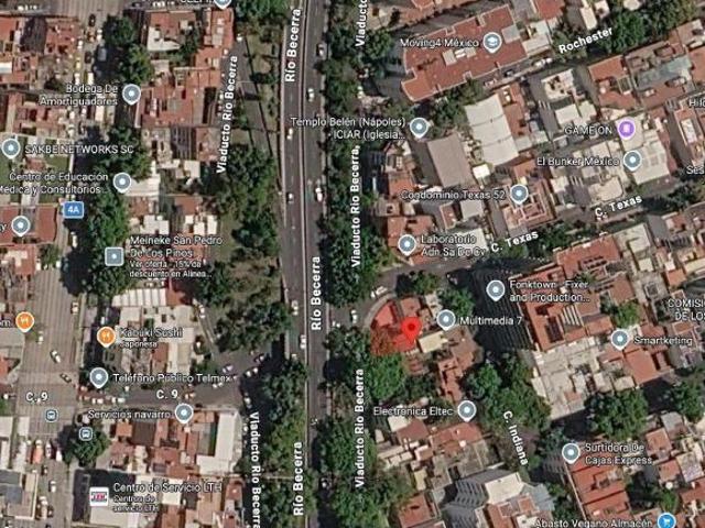 Terreno/Edificio en venta en Nápoles con uso de suelo H6 | Viaducto Río Becerra
