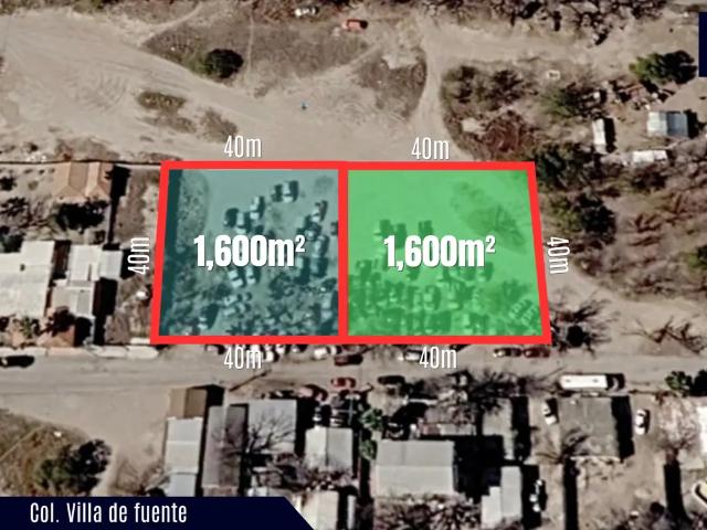 Terrenos disponibles para venta ubicados en villa de fuente, se venden juntos o separados