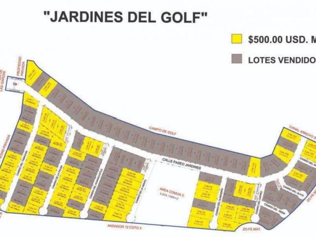 TERRENOS EN VENTA EN JARDINES DEL GOLF