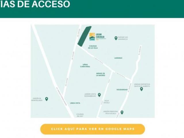 Terrenos en preventa Fracc Lagunas Esmeralda en Villa de Álvarez
