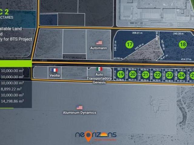 Terrenos Industriales desde 1 Ha a 40.7 Ha en Parque Industrial Premium SLP