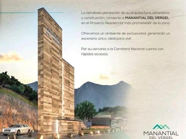 Terrenos Residenciales en VENTA en MANANTIAL DEL VERGEL en Santiago Nuevo León