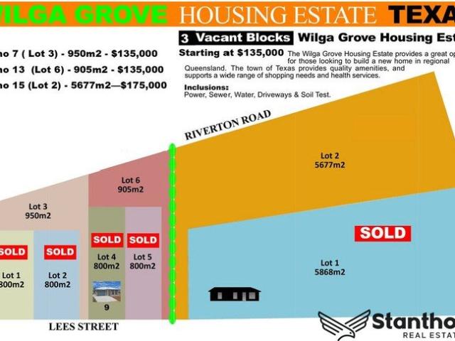 TEXAS VIA STANTHORPE 3 VACANT LOTS AVAILABLE WITH POWER & WATER CONNECTED