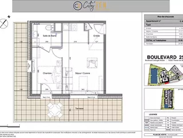 Thonon les Bains 74200 Achat / Vente appartement 2 pièces t2