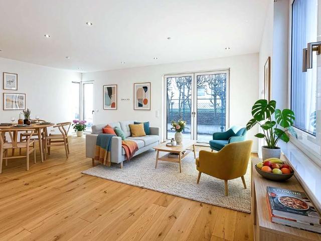 THAER18 WE 02: Bezugsfertige barrierefreie 2 Zimmer Neubauwohnung mit 77,30 m² und Terrasse