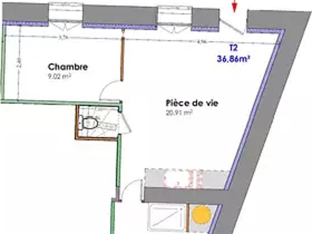 Thézan lès Béziers 34490 Achat / Vente appartement 2 pièces t2 parking