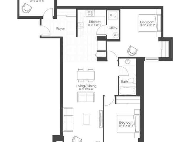 The Adelaide 2 Bedroom Apartment for Rent at 17 Aberdeen St, Ottawa, ON K1S 3J3 Centretown West