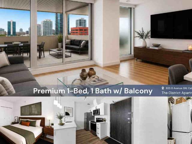 The District Apartments 1 Bedroom Apartment for Rent at 825 8 Ave Sw, Calgary, AB T2P 2T4 Downtown Calgary