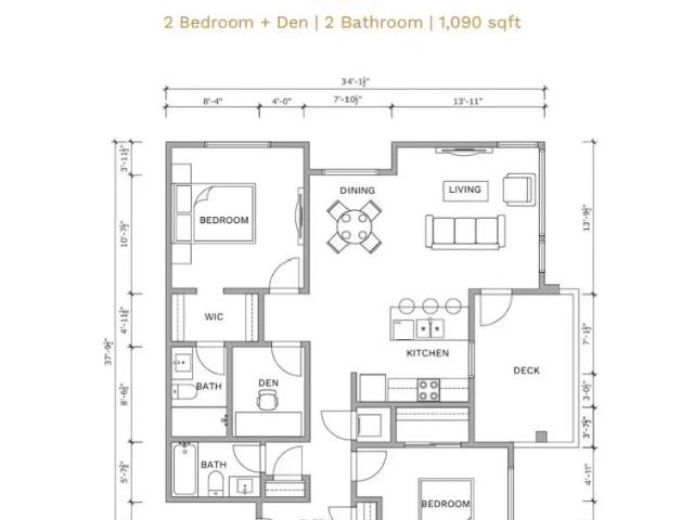 The Overlook — 2 bedroom & den
