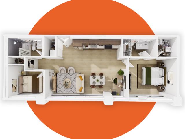 The Loft 2 Bedroom Apartment for Rent