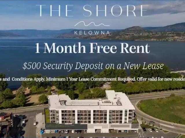 The Shore Kelowna on Gryo Beach 1 Bedroom + Den | 1 Bath