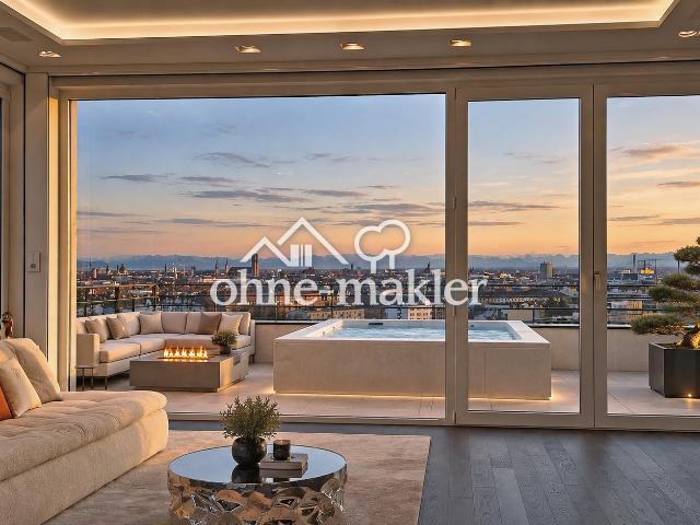 The Postcard View: High End Penthouse der Superlative über Schwabing