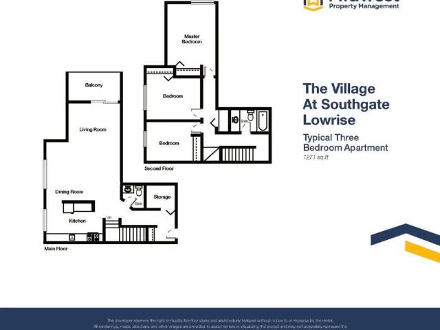 The Village at Southgate — 3 Bedroom lowrise