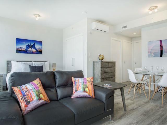 The Village Montreal Furnished Condo Rental at Rubic Luxurious Studio with Air Conditioning and High Ceilings