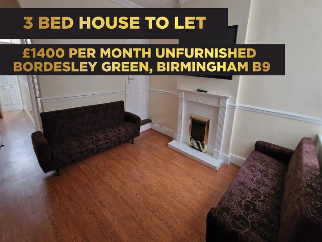 Third Avenue, Bordesley Green B9 3 bed terraced house to rent £1,400 pcm £323 pw