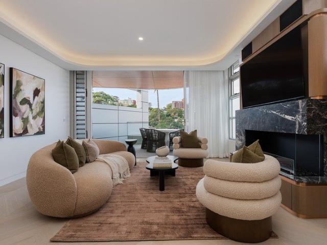 Three bedroom residence in a newly developed building in Neutral Bay premium interiors, luxury furnishings, and double parking $3,300/wk furnished inc bills